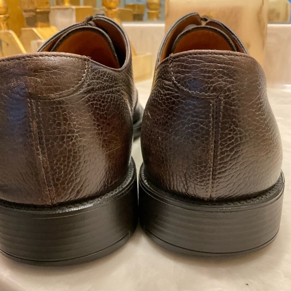 Ferragamo Studio Oxford Cap Toe, Brown, Lace-up Leather, Size 12 D. Excellent! - Picture 16 of 16
